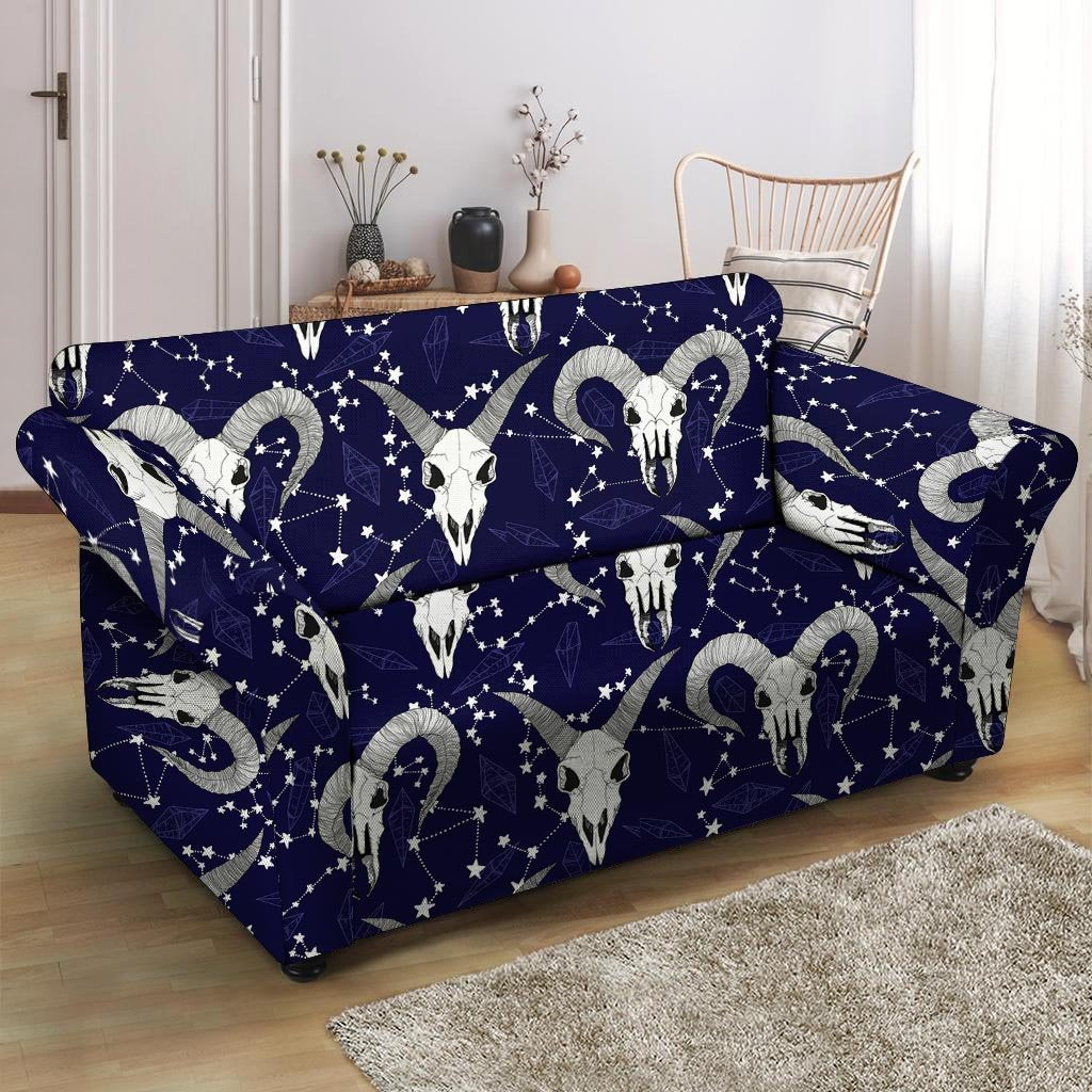 Capricorn Astrology Magic Witch Loveseat Cover-grizzshop