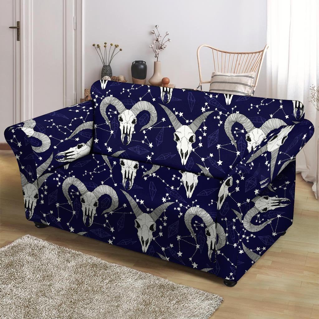 Capricorn Astrology Magic Witch Loveseat Cover-grizzshop