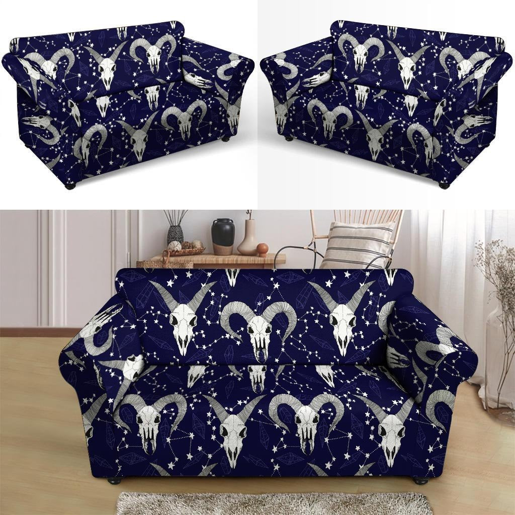 Capricorn Astrology Magic Witch Loveseat Cover-grizzshop