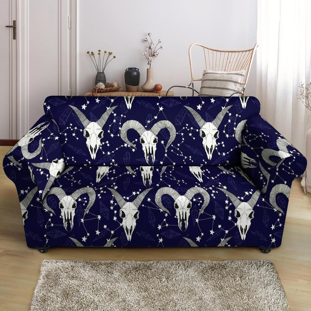 Capricorn Astrology Magic Witch Loveseat Cover-grizzshop