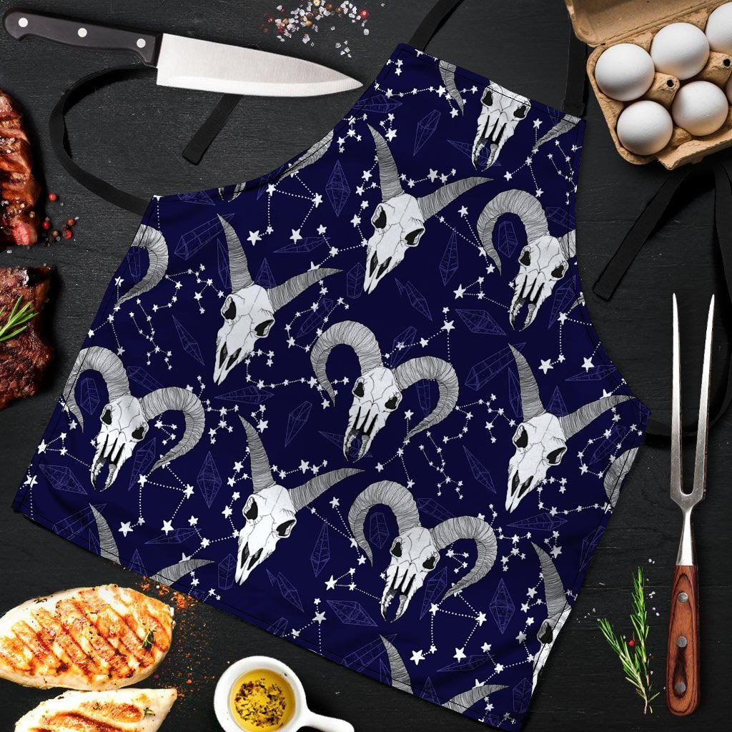 Capricorn Astrology Magic Witch Men's Apron-grizzshop