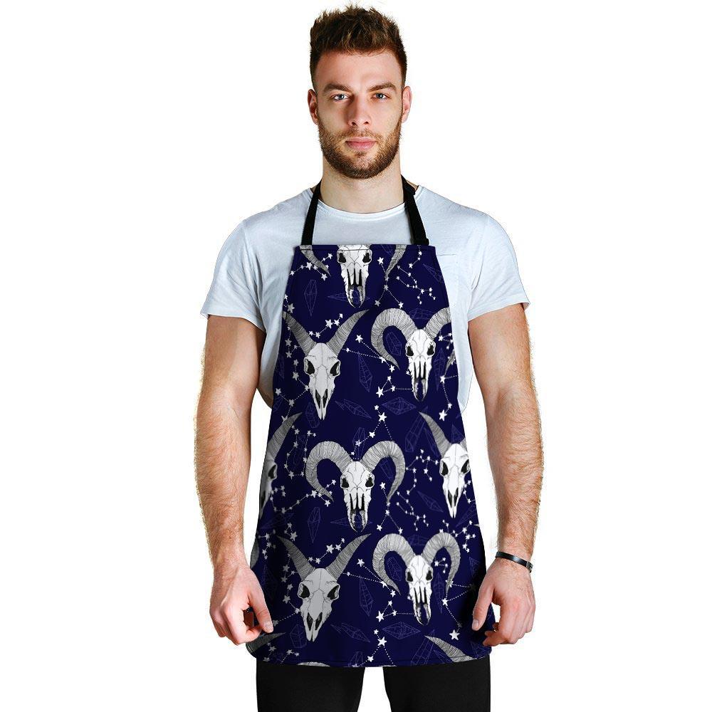 Capricorn Astrology Magic Witch Men's Apron-grizzshop