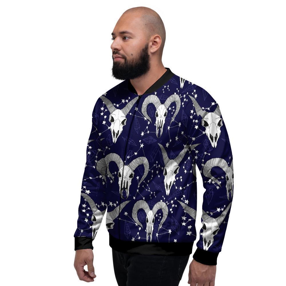 Capricorn Astrology Magic Witch Men's Bomber Jacket-grizzshop