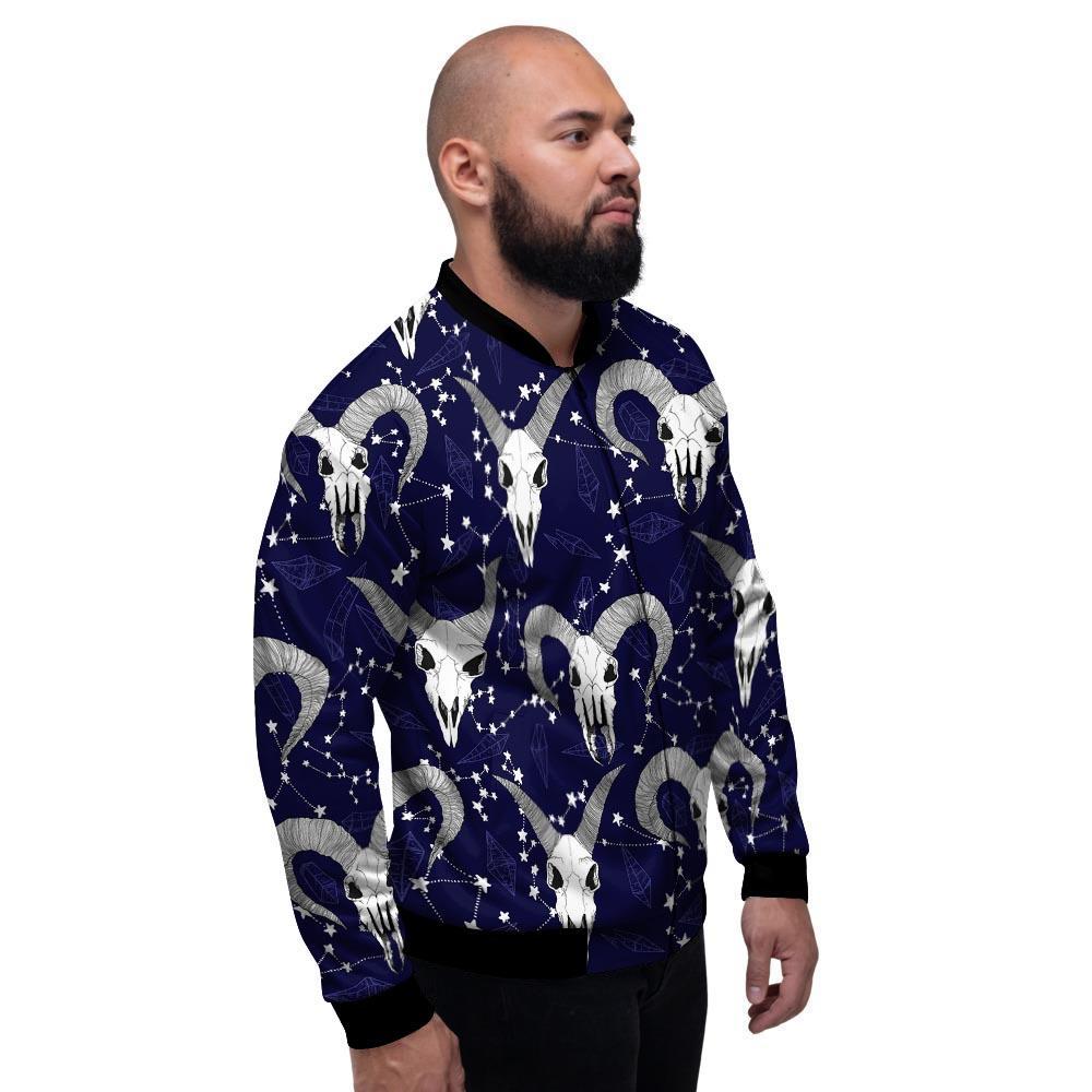 Capricorn Astrology Magic Witch Men's Bomber Jacket-grizzshop