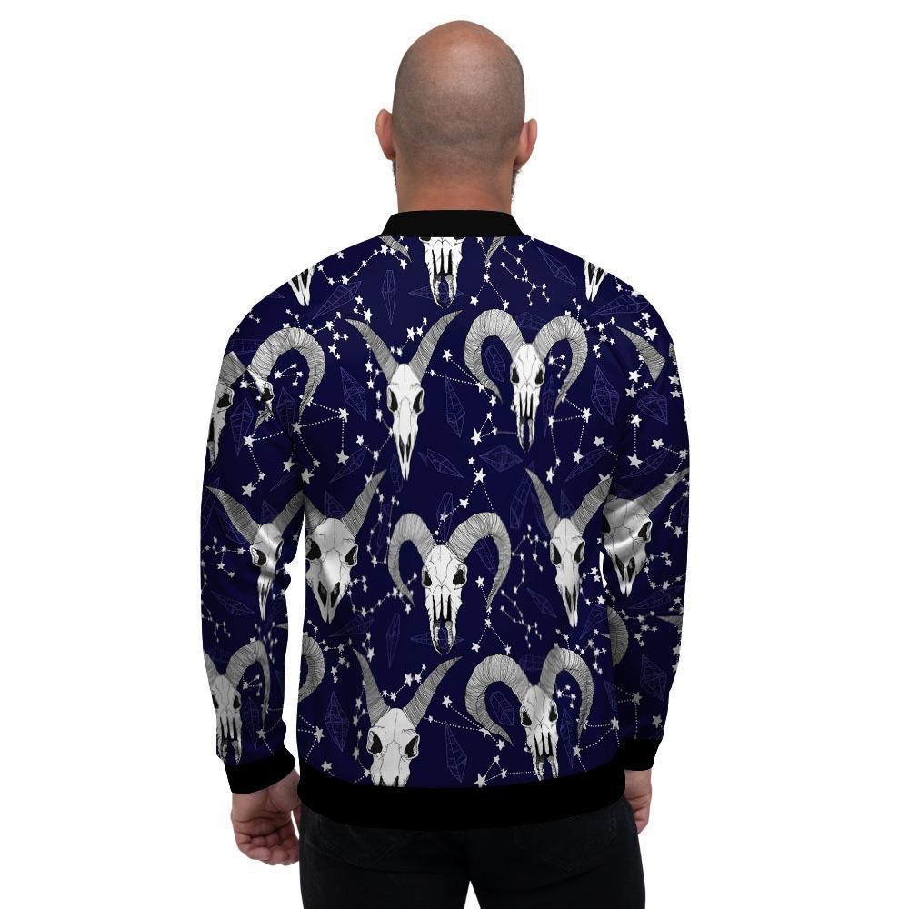 Capricorn Astrology Magic Witch Men's Bomber Jacket-grizzshop