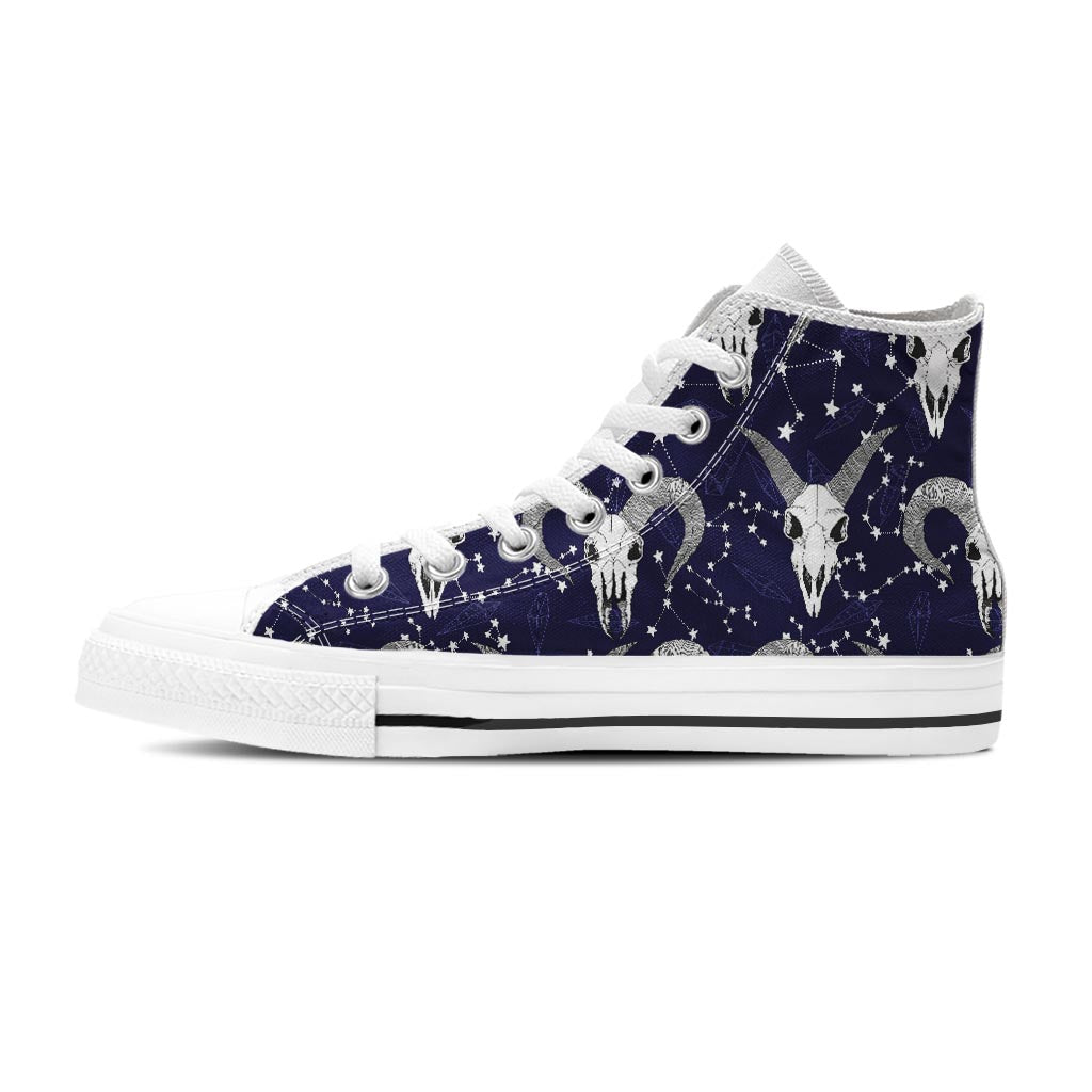 Capricorn Astrology Magic Witch Men's High Top Shoes-grizzshop