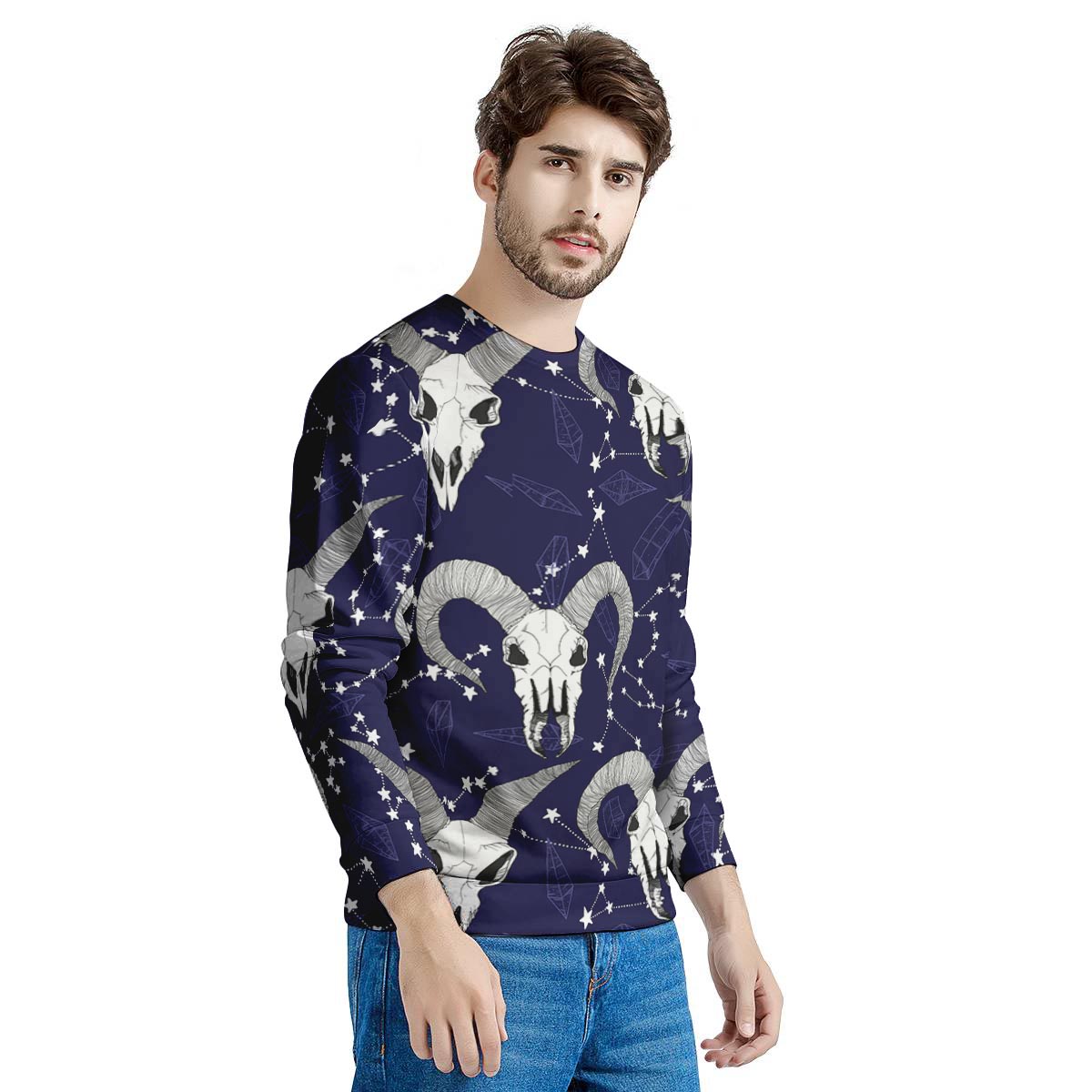 Capricorn Astrology Magic Witch Men's Sweatshirt-grizzshop