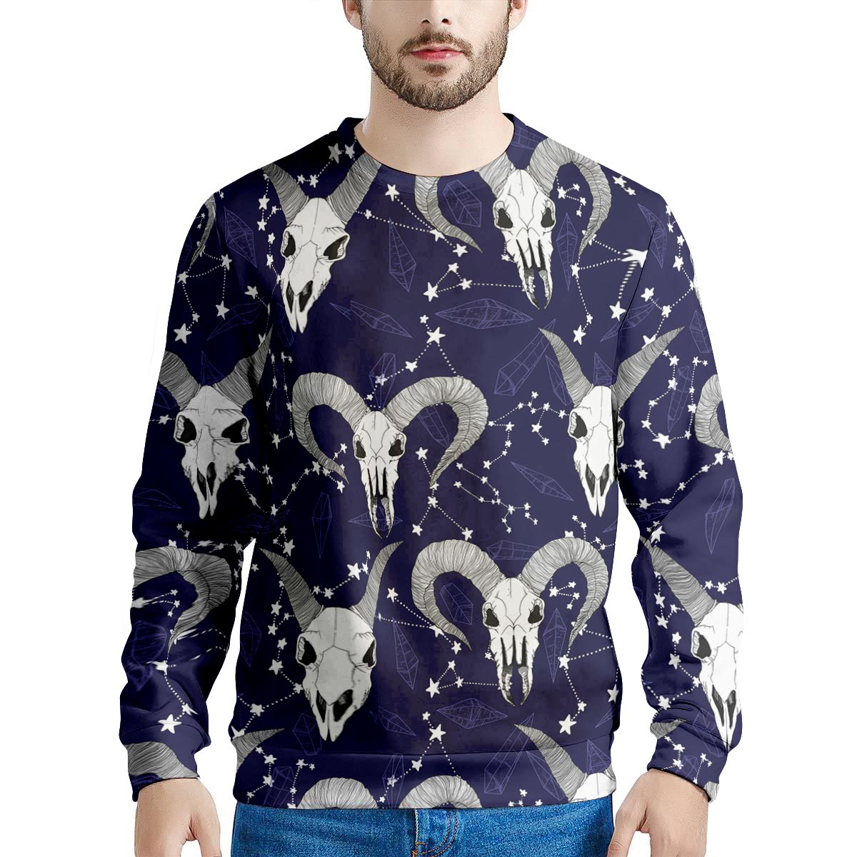 Capricorn Astrology Magic Witch Men's Sweatshirt-grizzshop