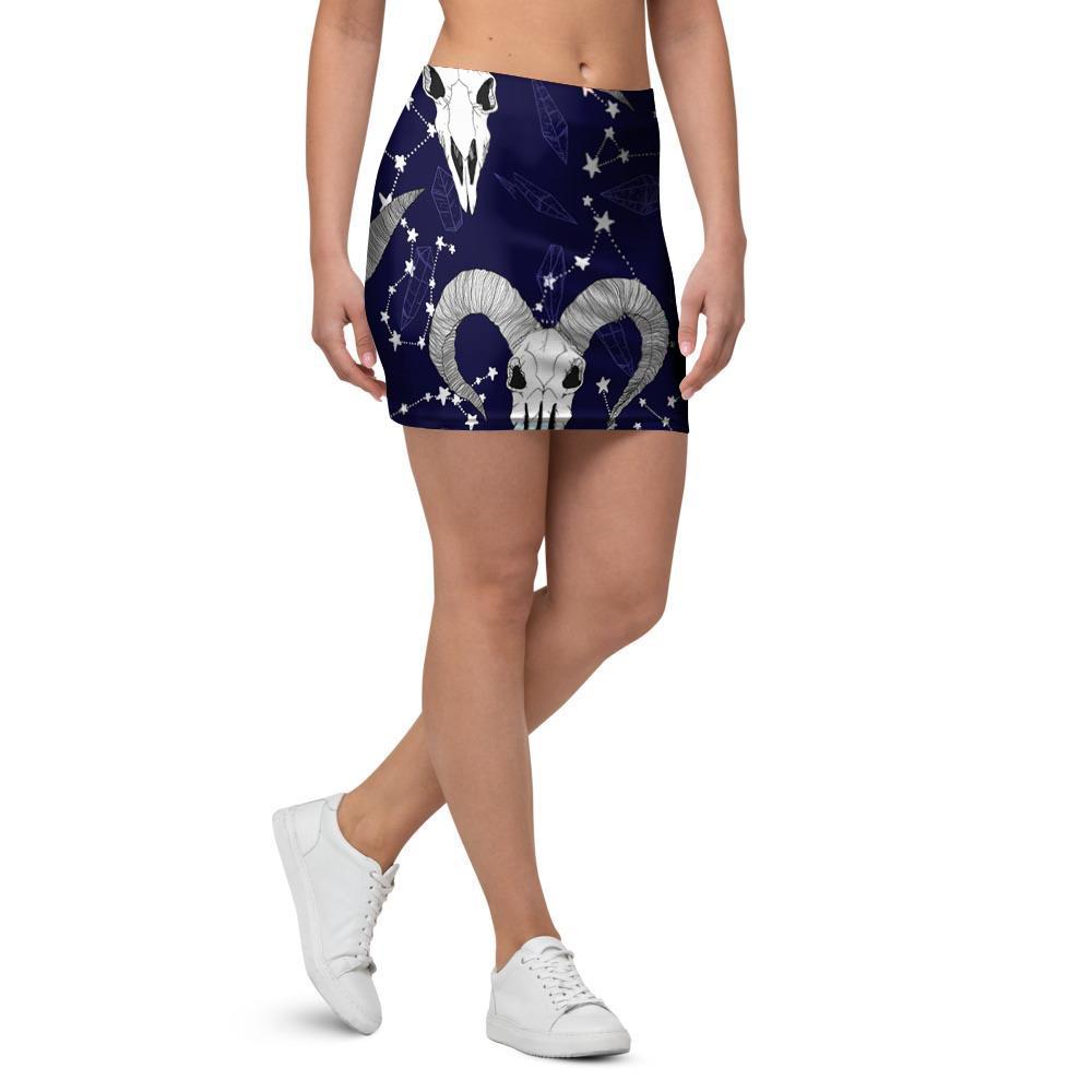 Capricorn Astrology Magic Witch Mini Skirt-grizzshop