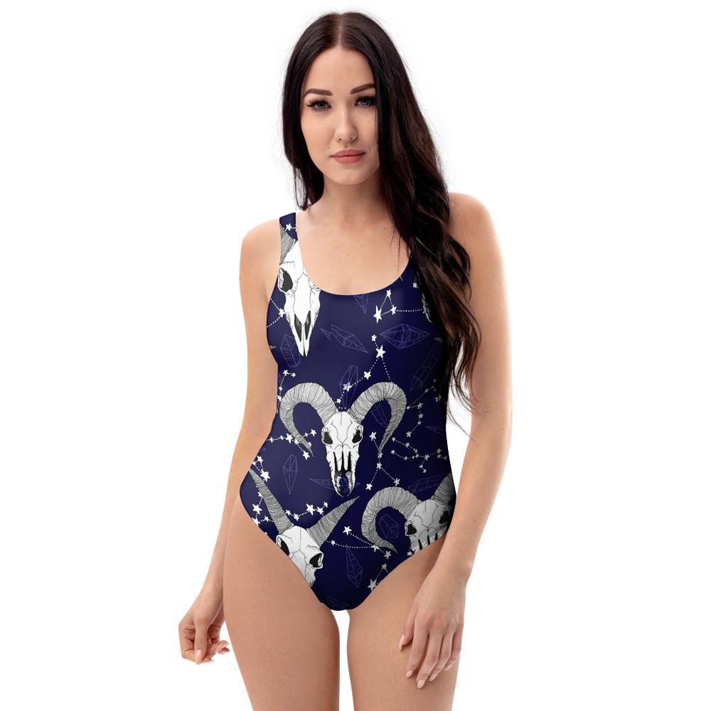 Capricorn Astrology Magic Witch One Piece Swimsuite-grizzshop