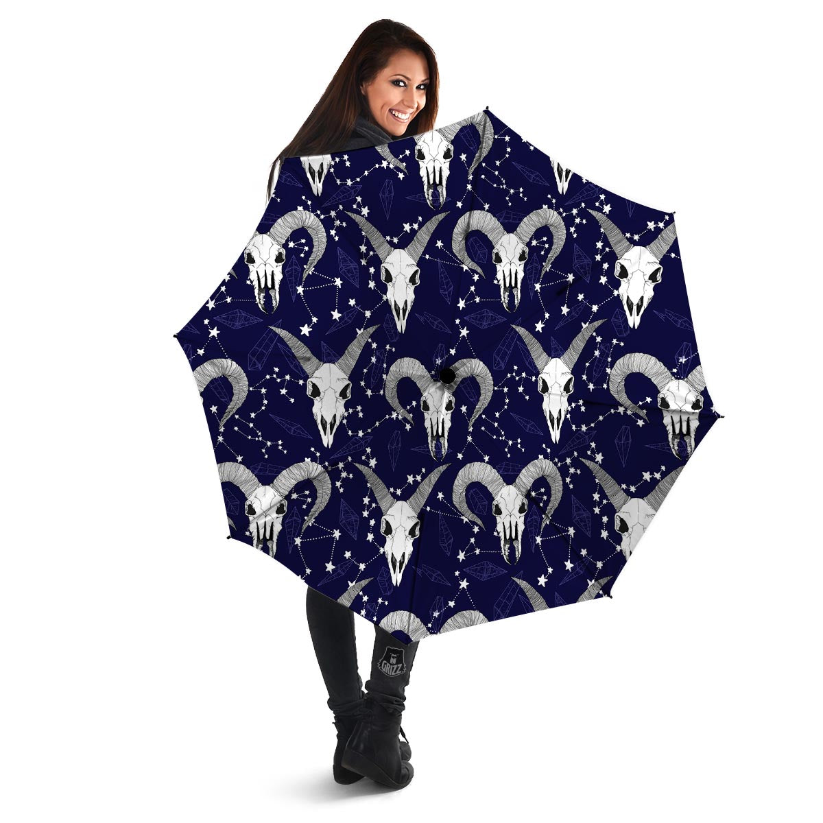 Capricorn Astrology Magic Witch Umbrella-grizzshop