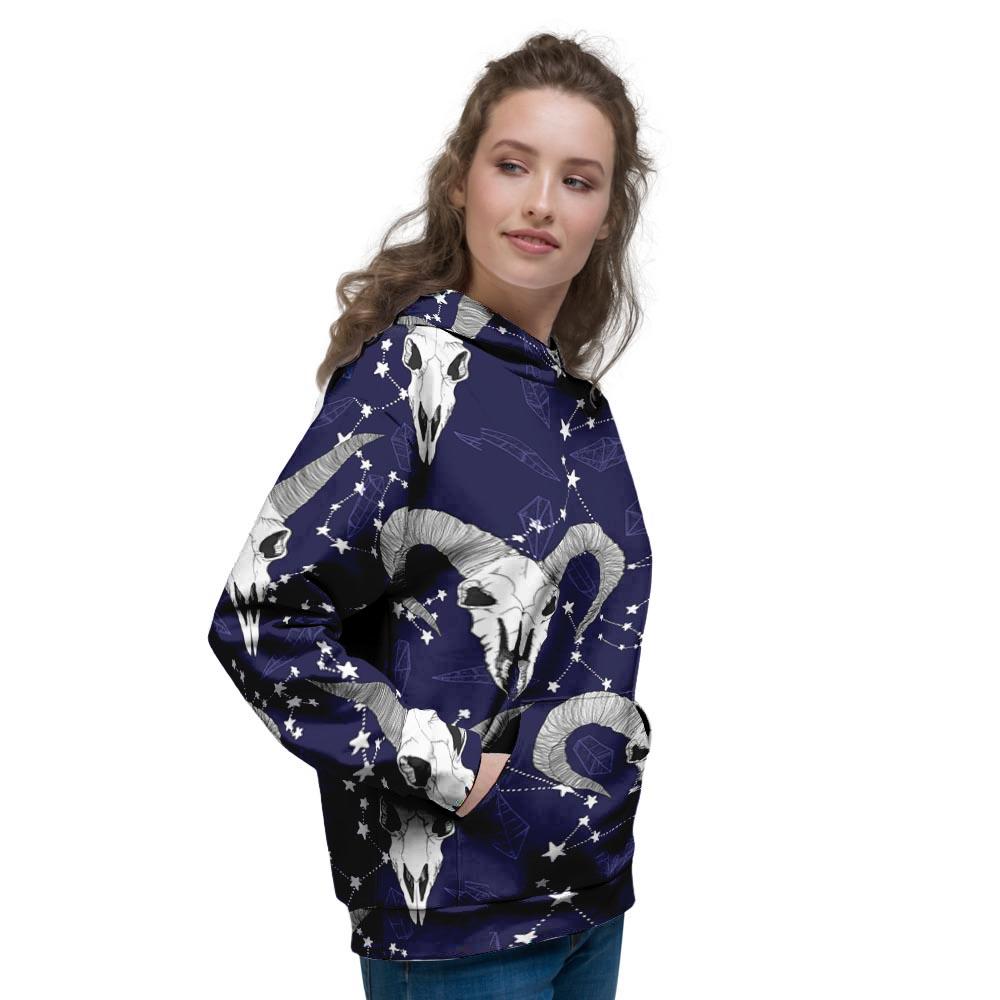 Capricorn Astrology Magic Witch Women's Hoodie-grizzshop