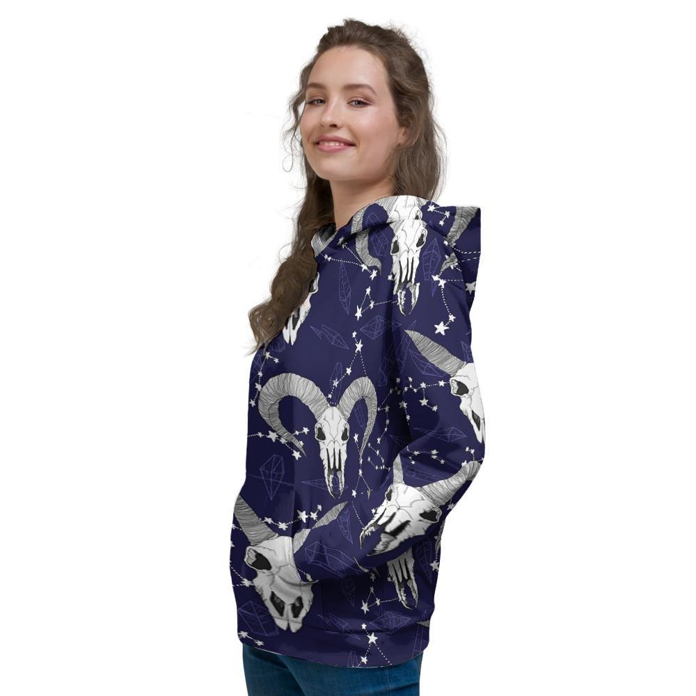 Capricorn Astrology Magic Witch Women's Hoodie-grizzshop