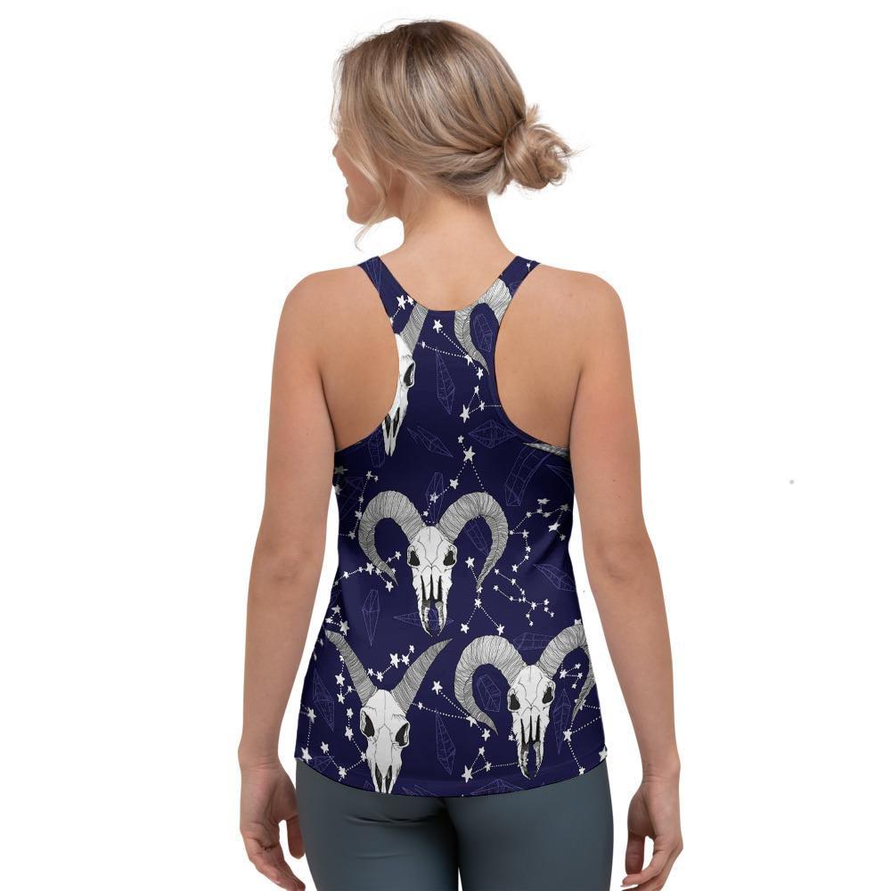 Capricorn Astrology Magic Witch Women's Racerback Tank Top-grizzshop