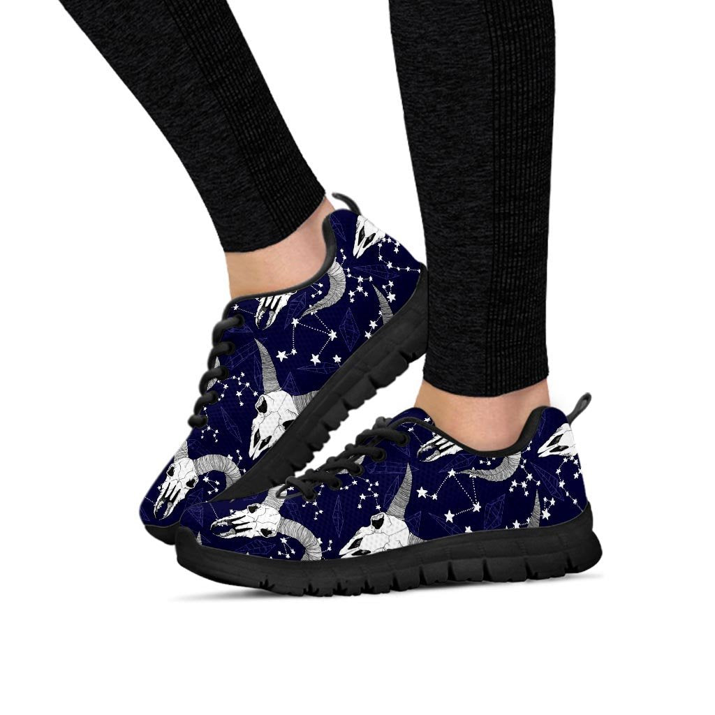 Capricorn Astrology Magic Witch Women's Sneakers-grizzshop