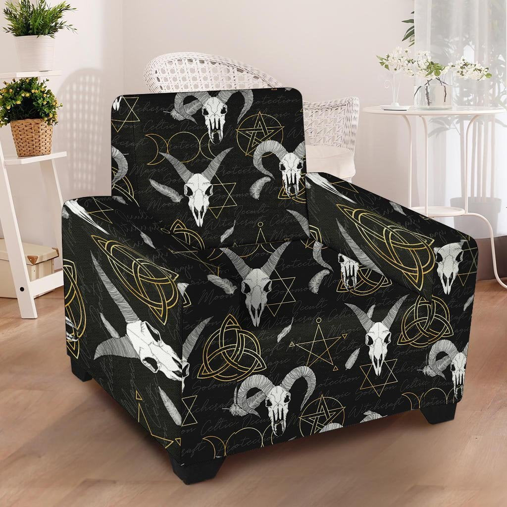 Capricorn Astrology Witch Gothic Armchair Cover-grizzshop