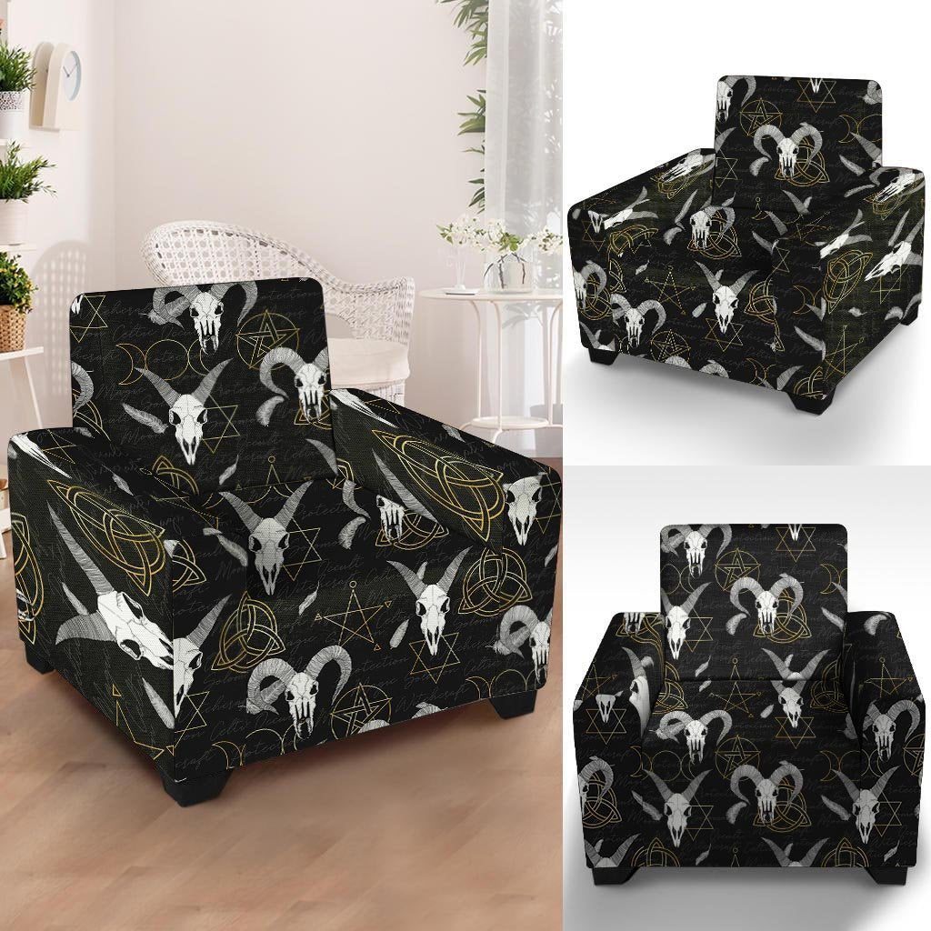 Capricorn Astrology Witch Gothic Armchair Cover-grizzshop