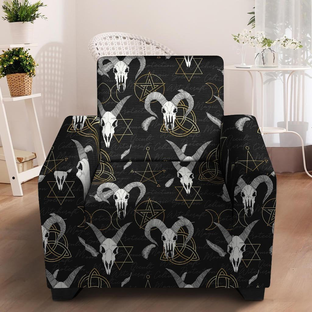 Capricorn Astrology Witch Gothic Armchair Cover-grizzshop