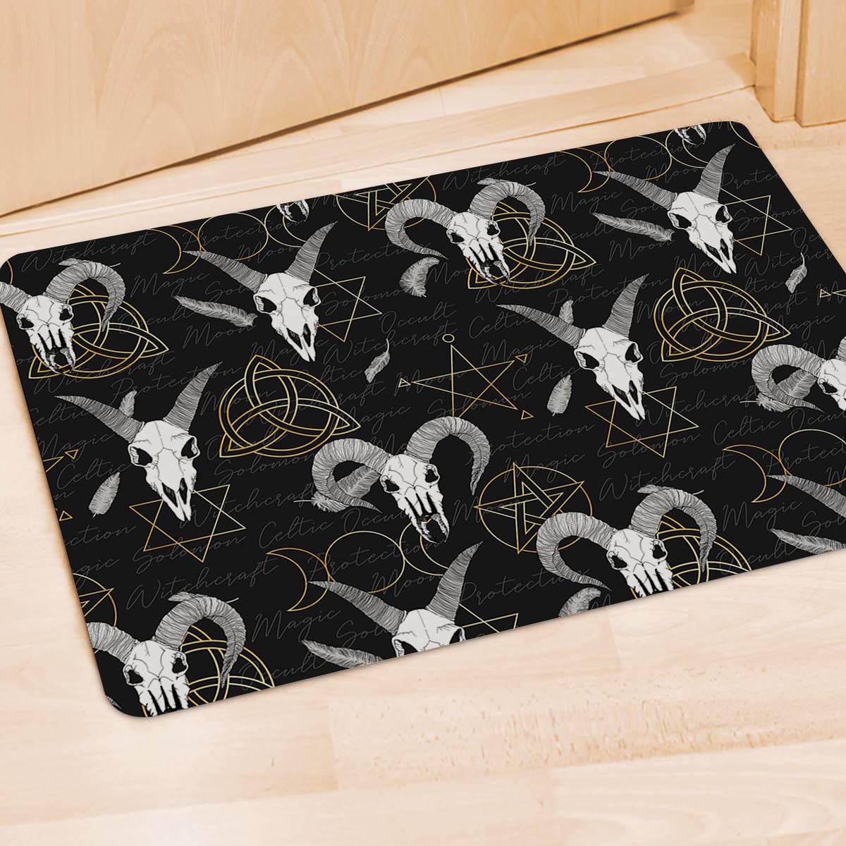 Capricorn Astrology Witch Gothic Door Mat-grizzshop