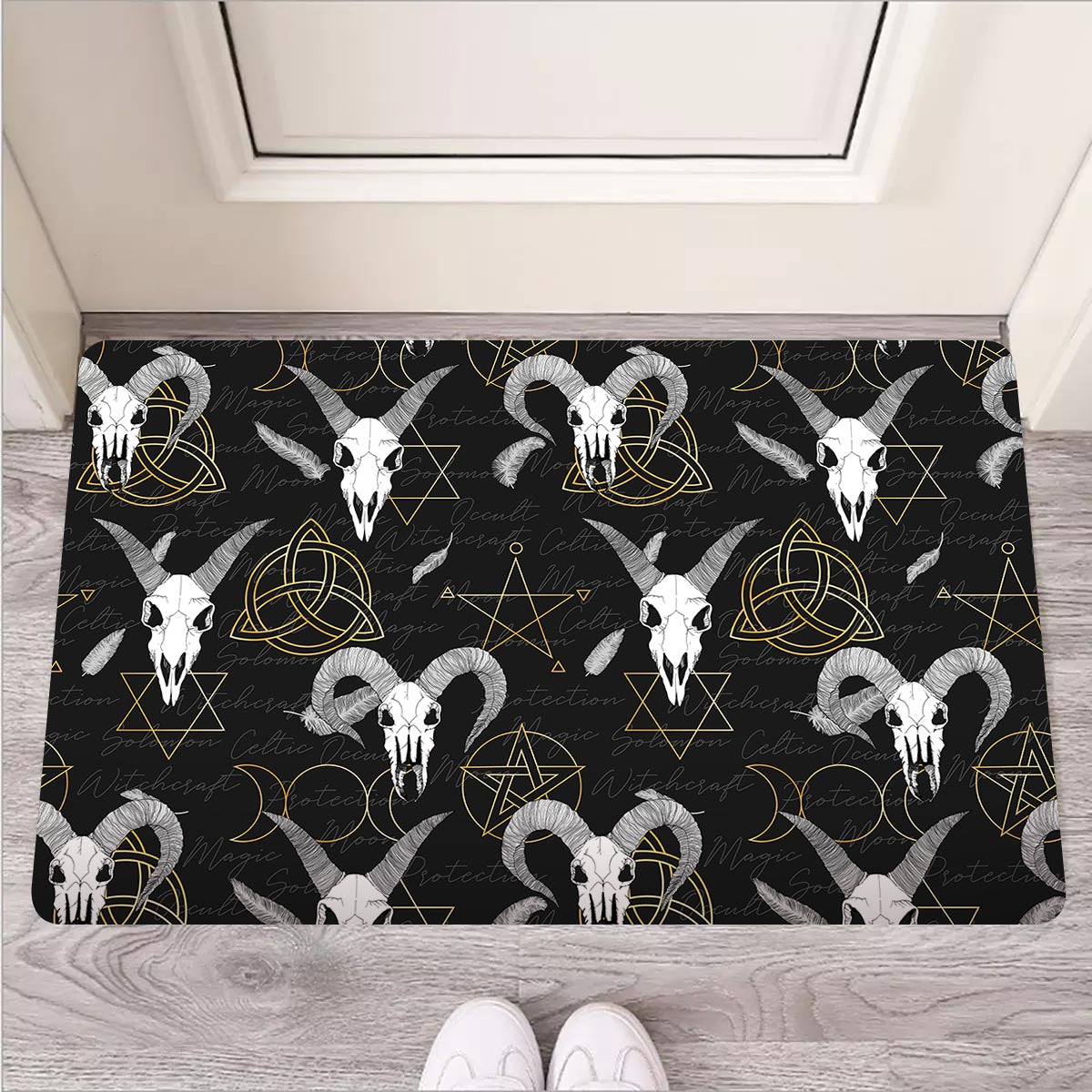 Capricorn Astrology Witch Gothic Door Mat-grizzshop