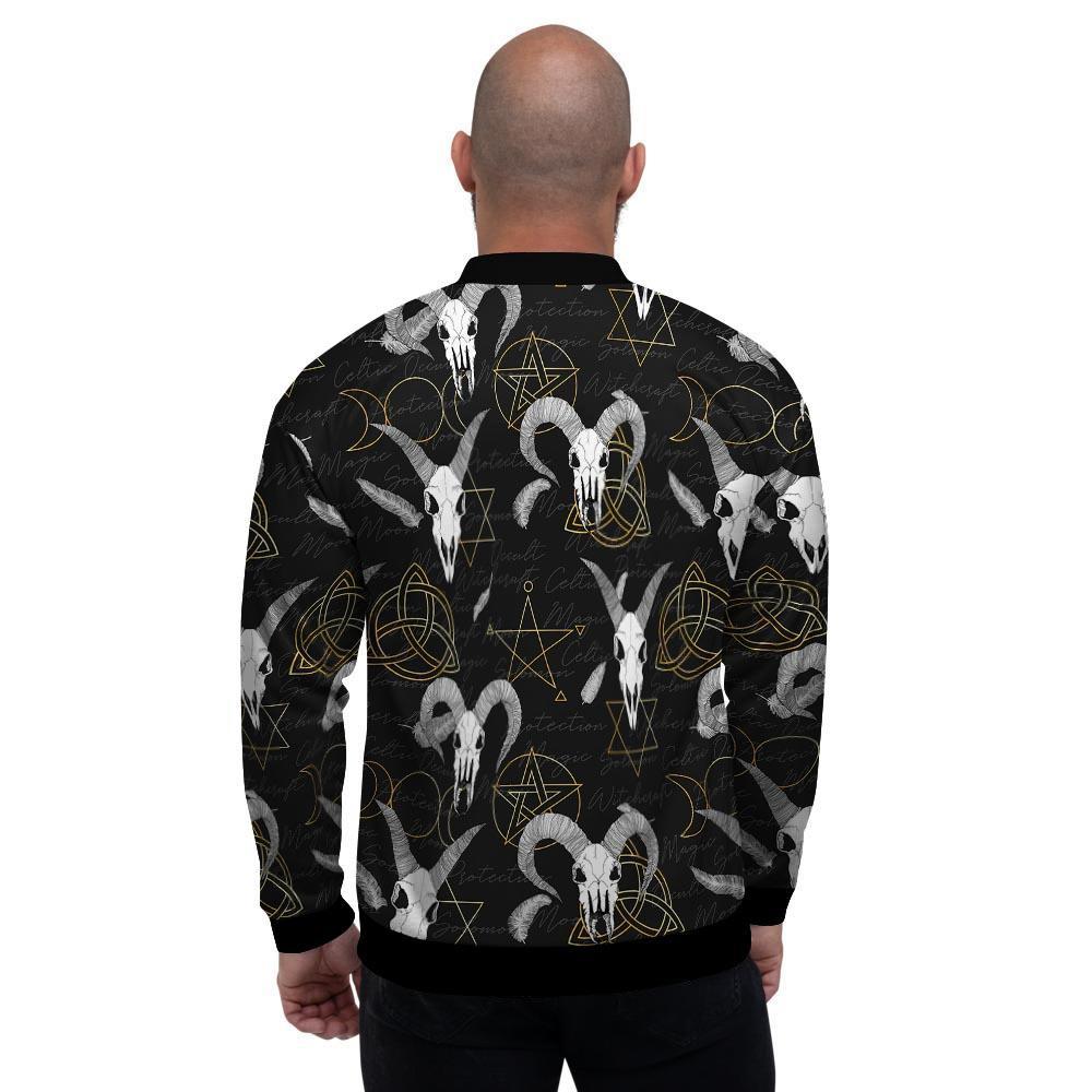 Capricorn Astrology Witch Gothic Men's Bomber Jacket-grizzshop