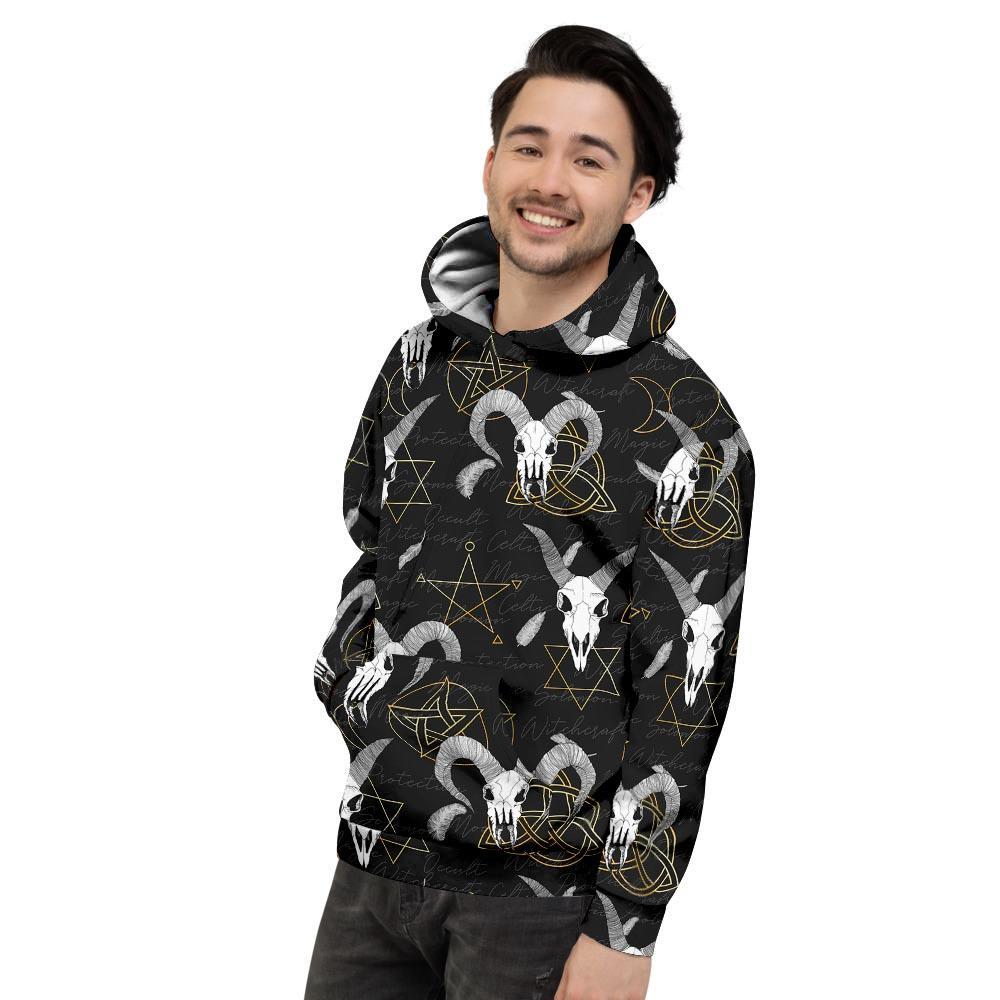 Capricorn Astrology Witch Gothic Men's Hoodie-grizzshop