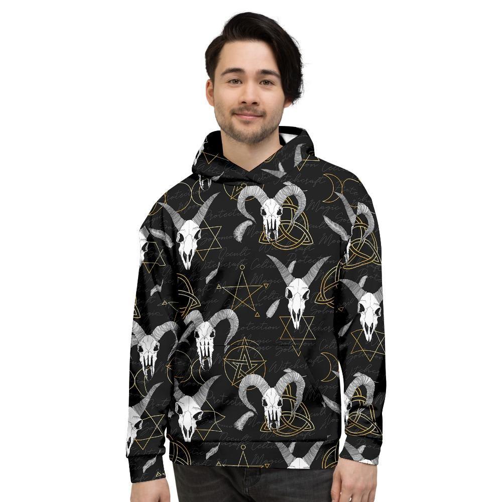 Capricorn Astrology Witch Gothic Men's Hoodie-grizzshop