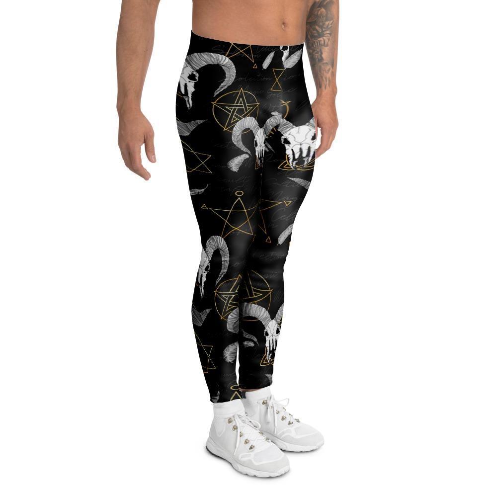 Capricorn Astrology Witch Gothic Men's Leggings-grizzshop