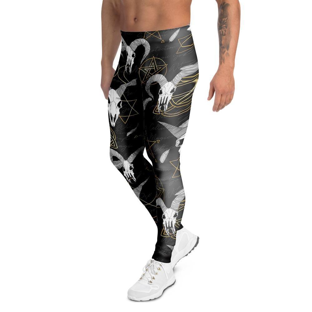 Capricorn Astrology Witch Gothic Men's Leggings-grizzshop