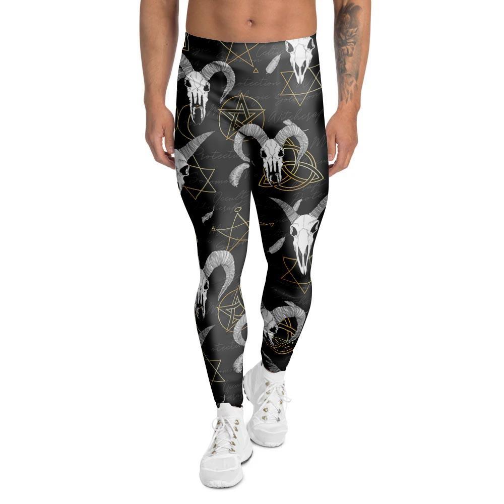 Capricorn Astrology Witch Gothic Men's Leggings-grizzshop