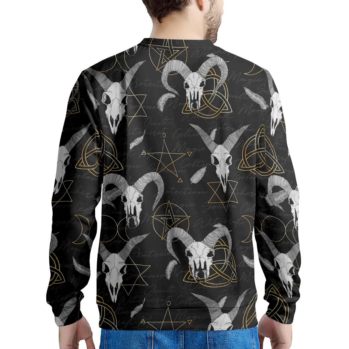 Capricorn Astrology Witch Gothic Men's Sweatshirt-grizzshop