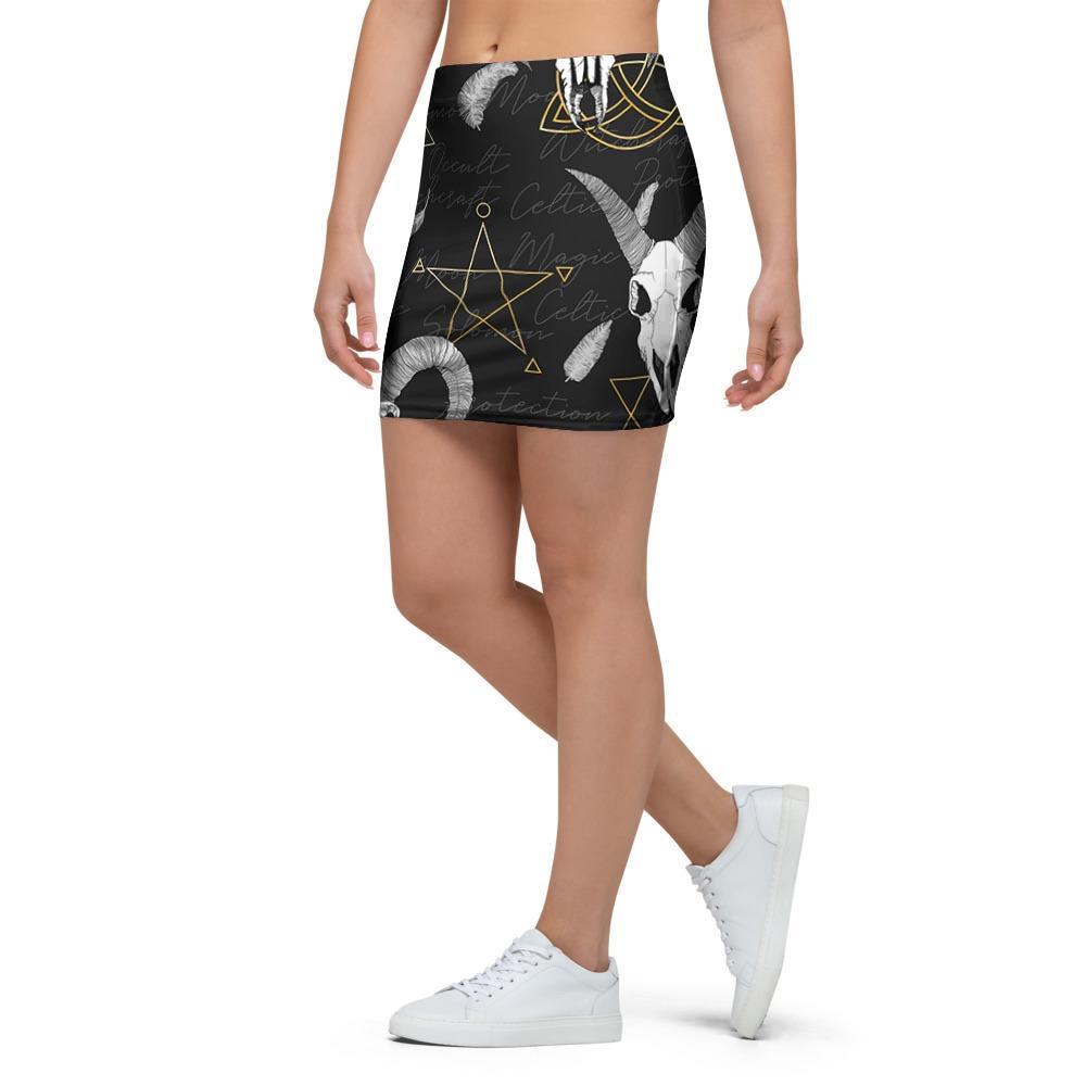 Capricorn Astrology Witch Gothic Mini Skirt-grizzshop