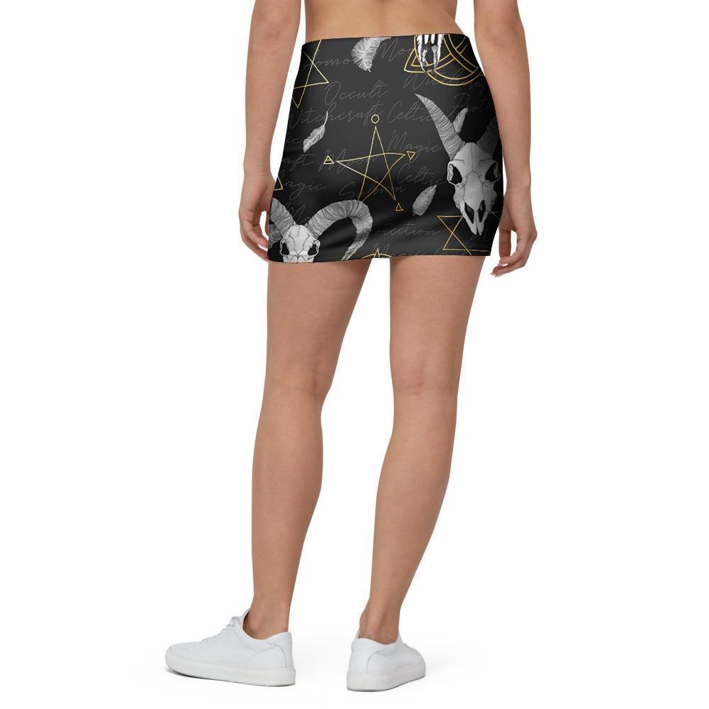 Capricorn Astrology Witch Gothic Mini Skirt-grizzshop