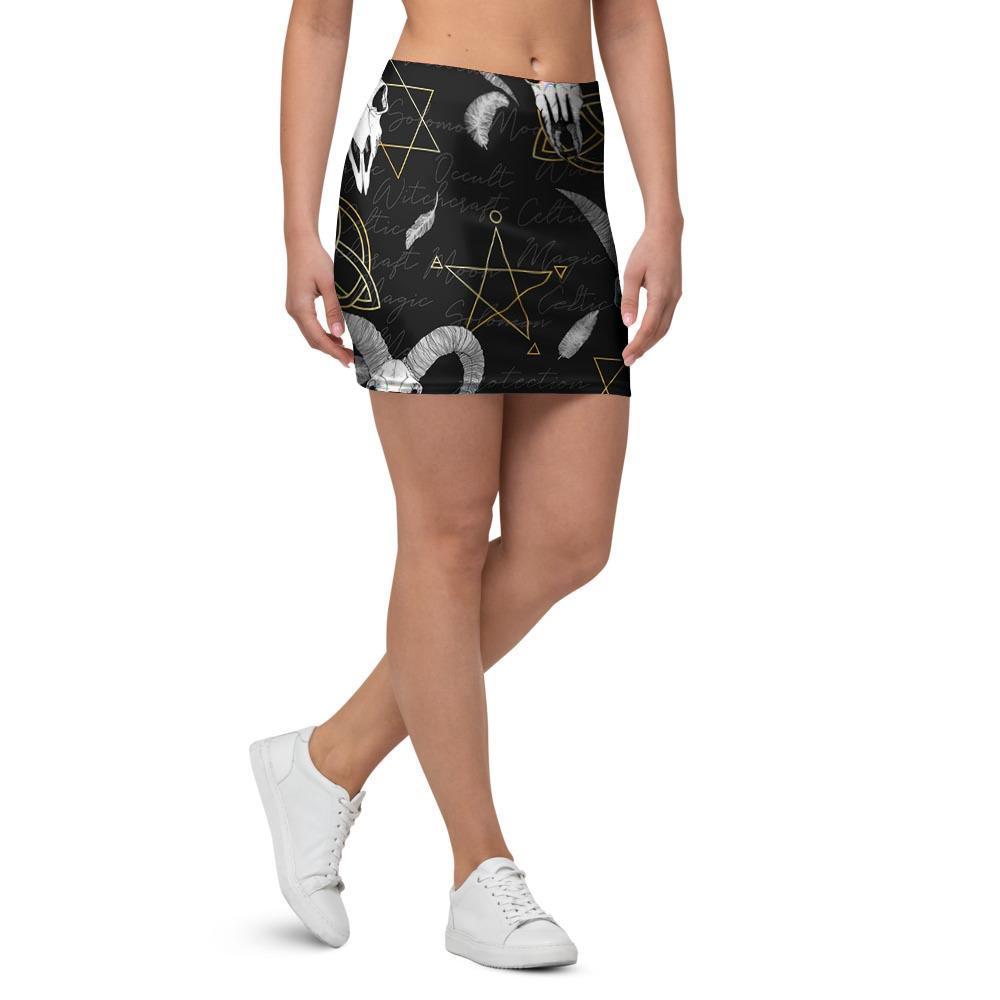 Capricorn Astrology Witch Gothic Mini Skirt-grizzshop