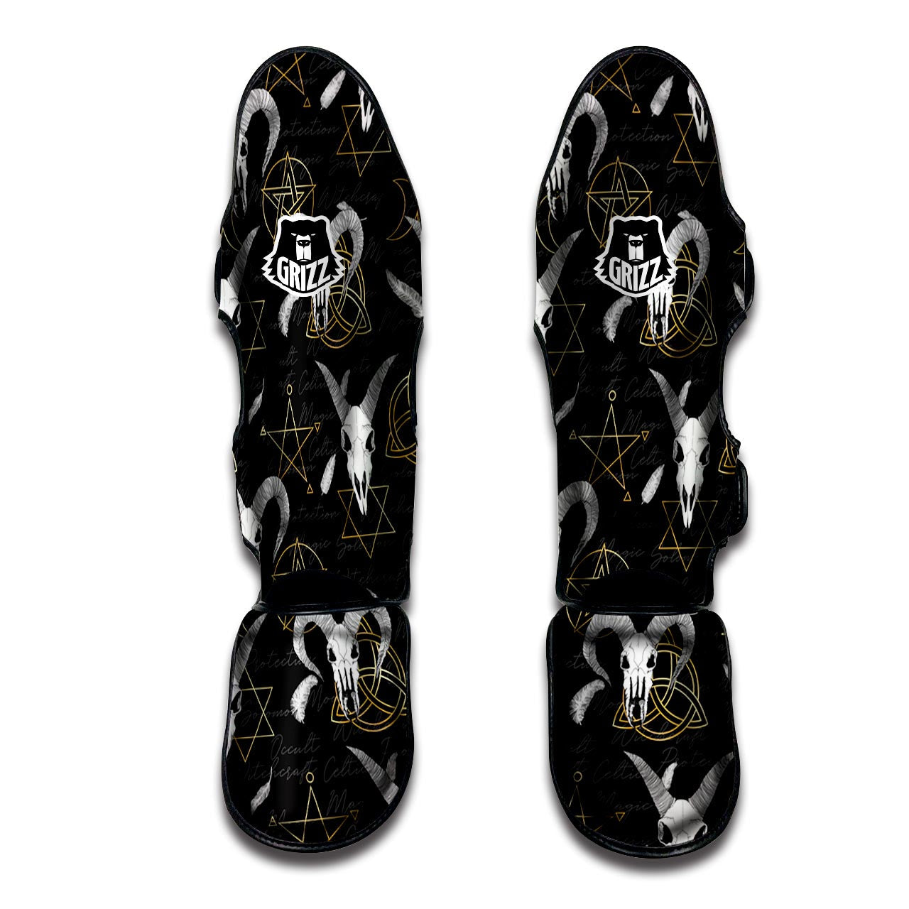 Capricorn Astrology Witch Gothic Muay Thai Shin Guard-grizzshop