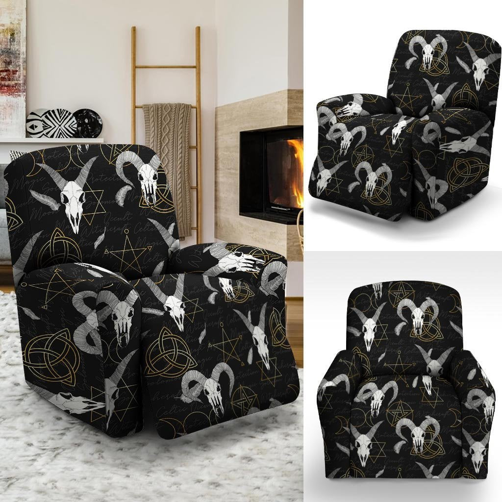 Capricorn Astrology Witch Gothic Recliner Cover-grizzshop