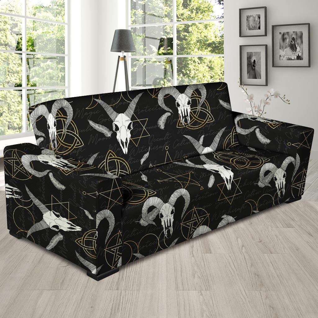 Capricorn Astrology Witch Gothic Sofa Cover-grizzshop