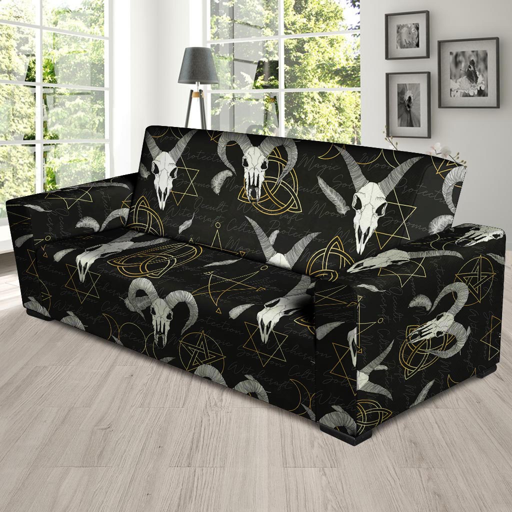 Capricorn Astrology Witch Gothic Sofa Cover-grizzshop