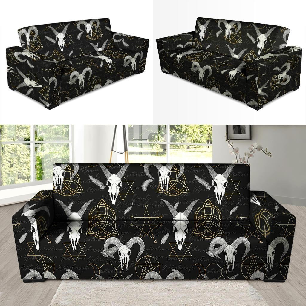 Capricorn Astrology Witch Gothic Sofa Cover-grizzshop