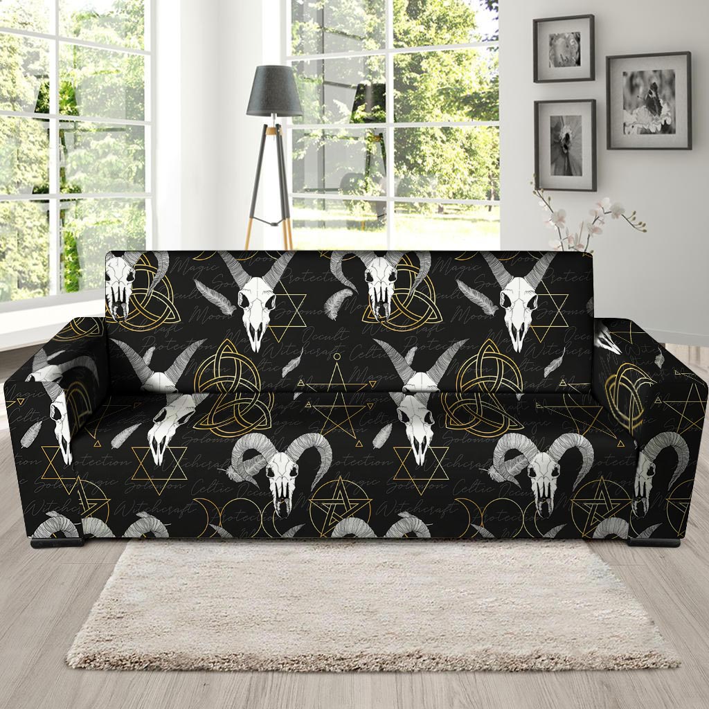 Capricorn Astrology Witch Gothic Sofa Cover-grizzshop