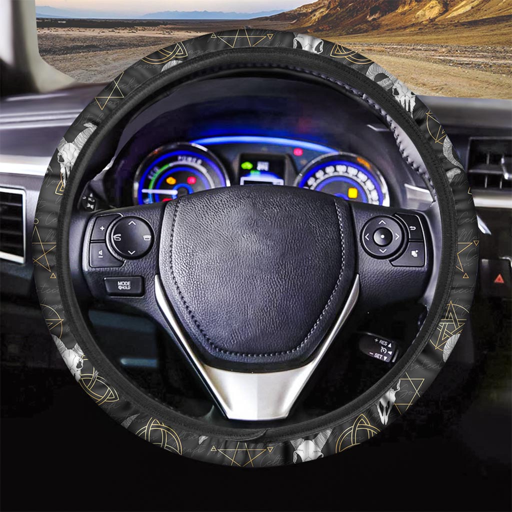 Capricorn Astrology Witch Gothic Steering Wheel Cover-grizzshop