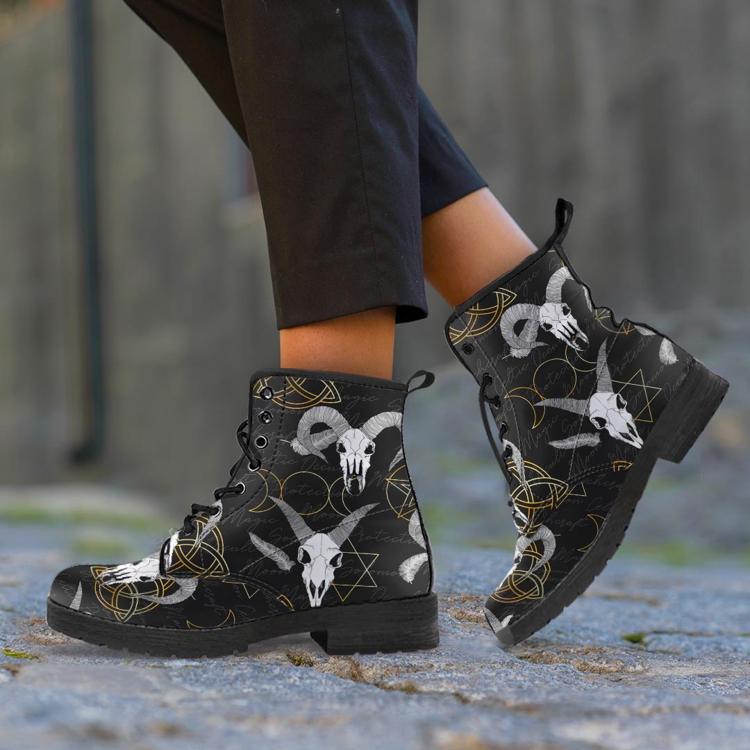 Capricorn Astrology Witch Gothic Women's Boots-grizzshop