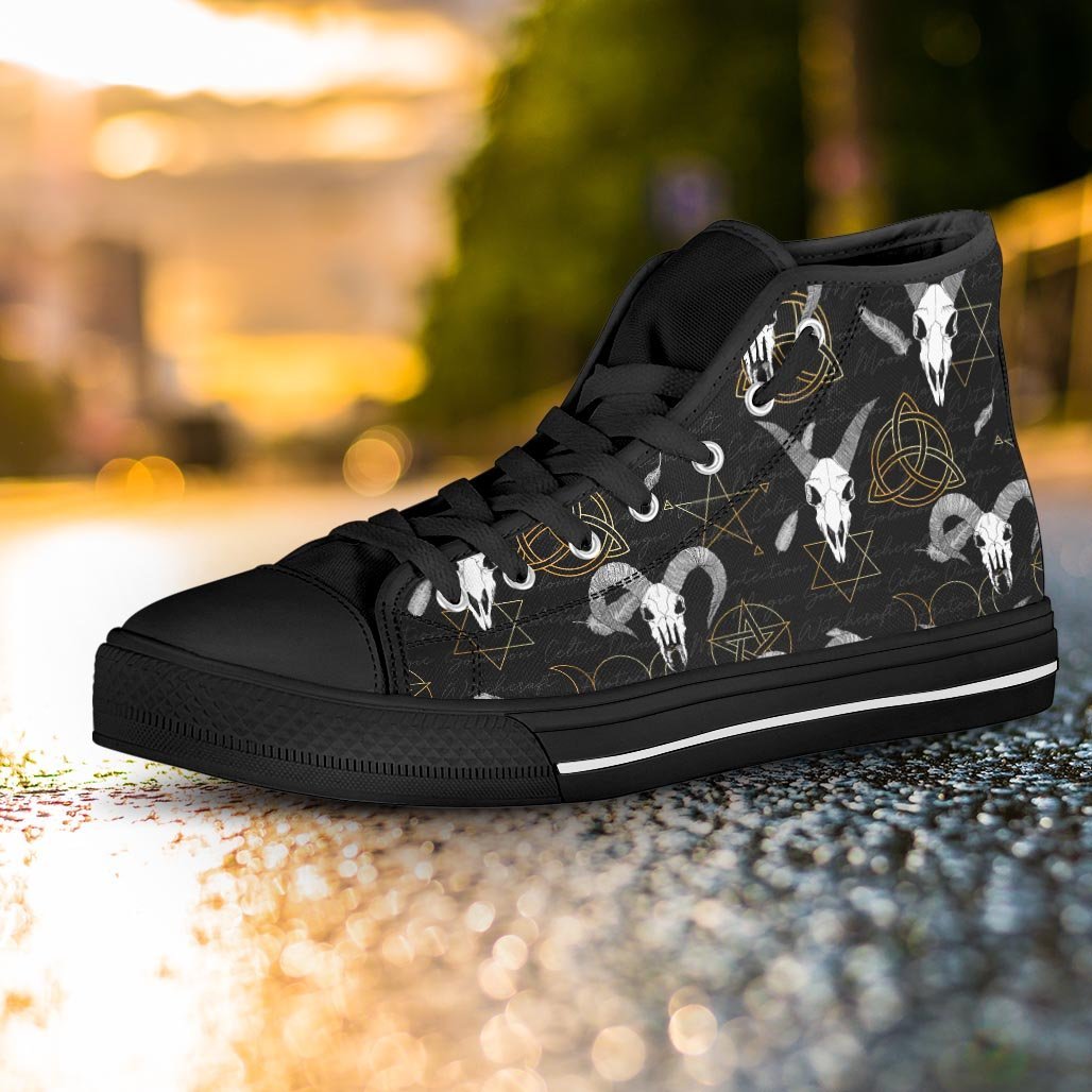 Capricorn Astrology Witch Gothic Women's High Top Shoes-grizzshop