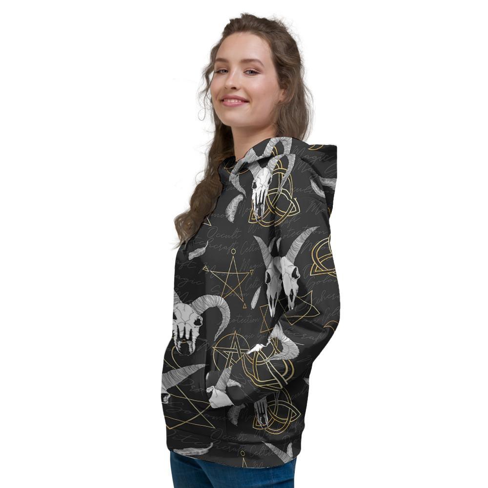 Capricorn Astrology Witch Gothic Women's Hoodie-grizzshop