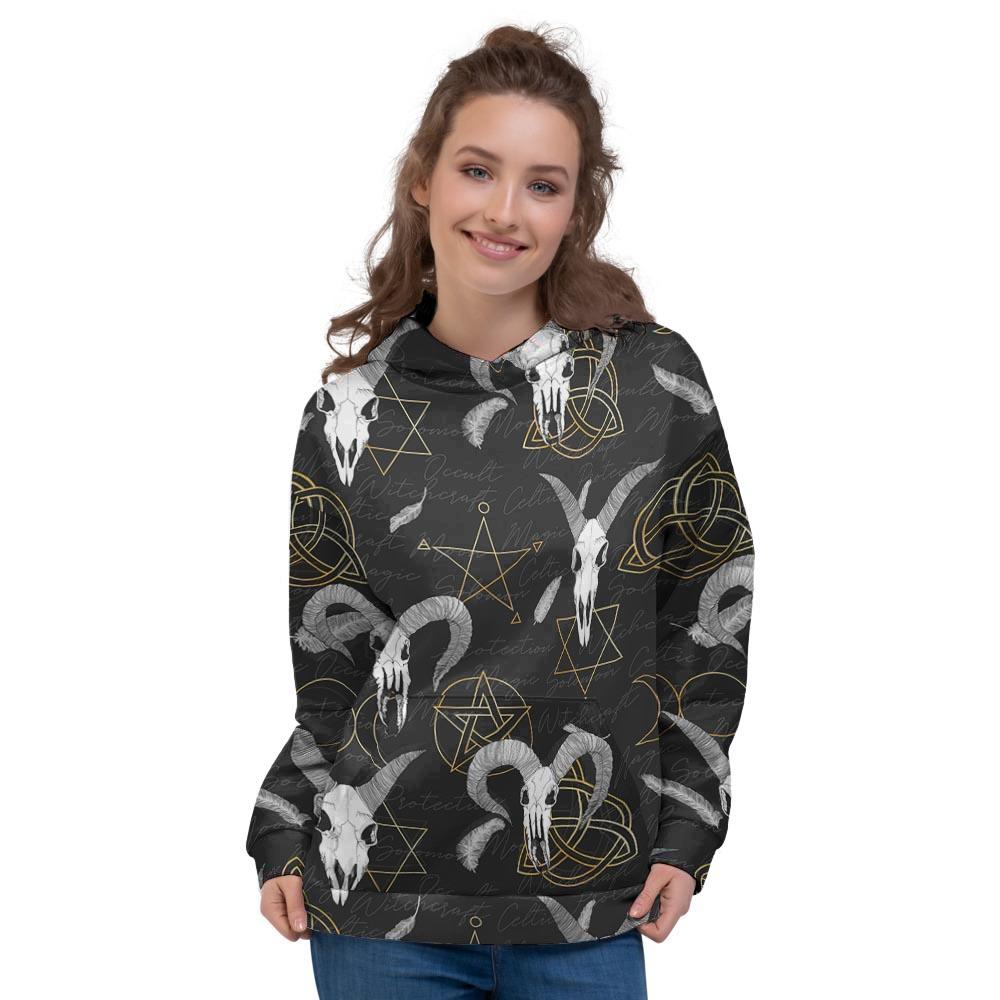 Capricorn Astrology Witch Gothic Women's Hoodie-grizzshop