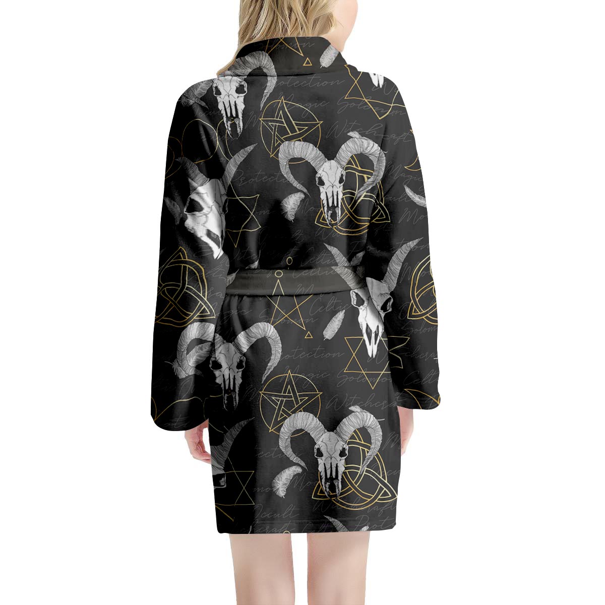 Capricorn Astrology Witch Gothic Women's Robe-grizzshop