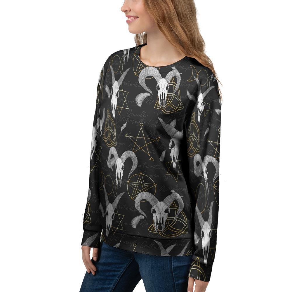 Capricorn Astrology Witch Gothic Women's Sweatshirt-grizzshop