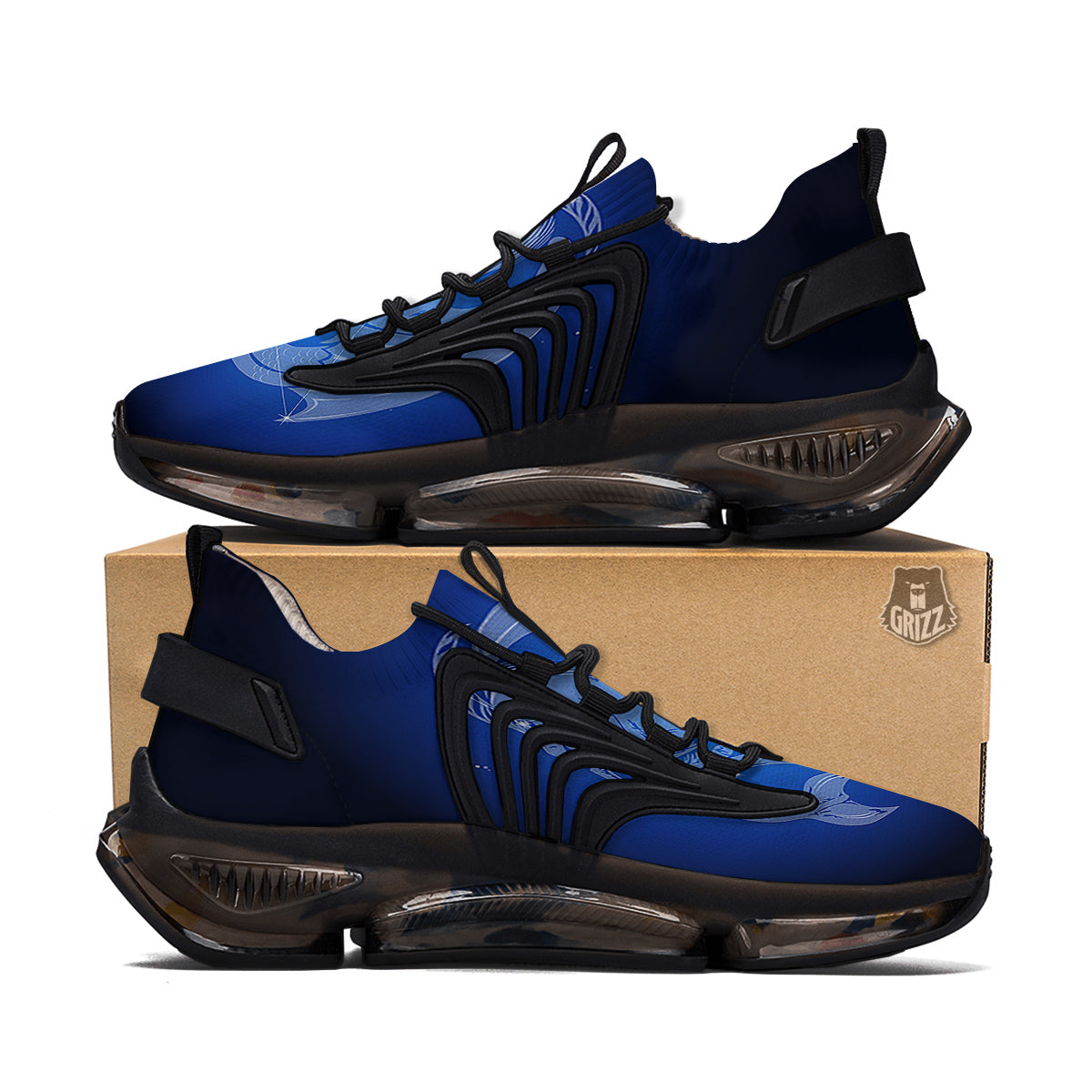 Capricorn Constellation Print Black Gym Shoes-grizzshop