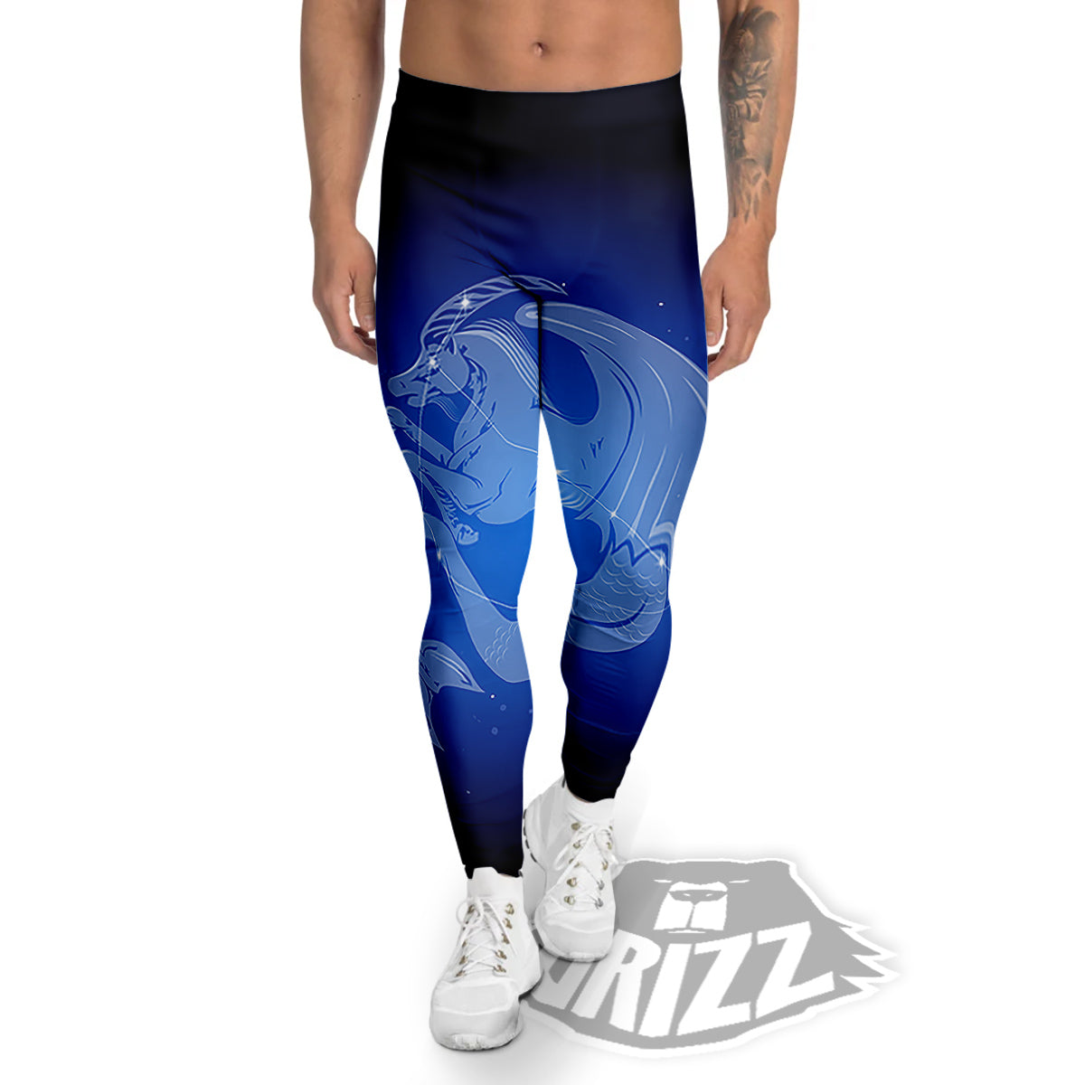 Capricorn Constellation Print Men's Leggings-grizzshop