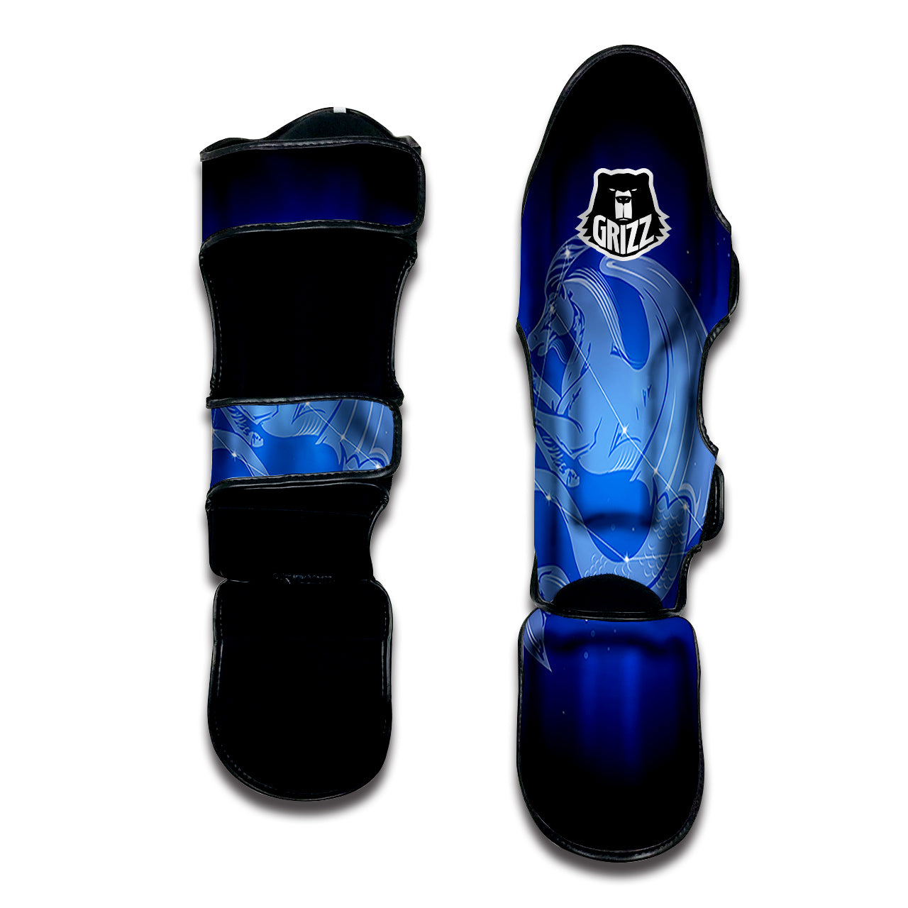 Capricorn Constellation Print Muay Thai Shin Guards-grizzshop